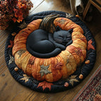 Harvest Nap Round Mat Rug - washable non-slip printed rug