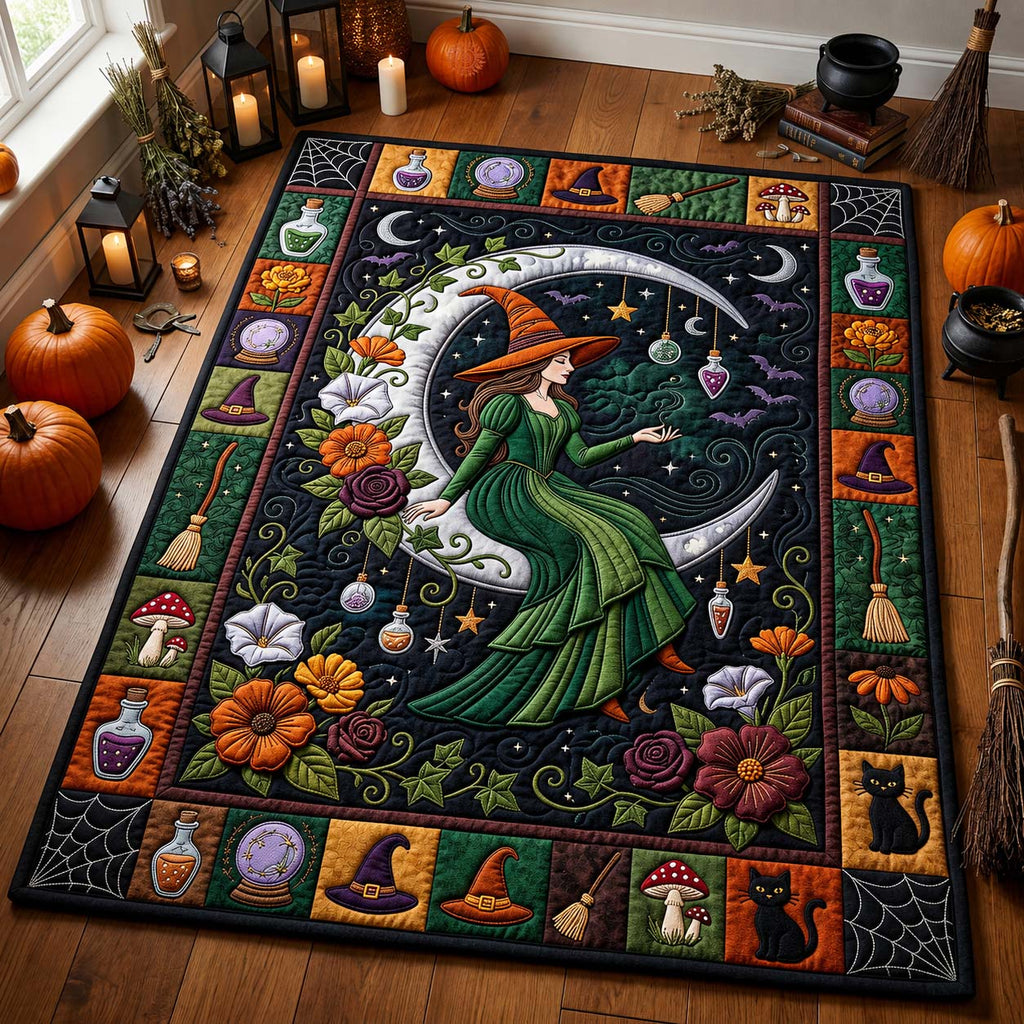 Harvest Witch Path area rug in a living room