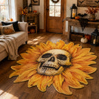 Harvest of the Hollow Sun Custom Shape Area Rug - Nature Design | Die-Cut Non-Slip Rug - washable non-slip printed rug