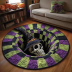 Haunted Bone Round Mat Rug