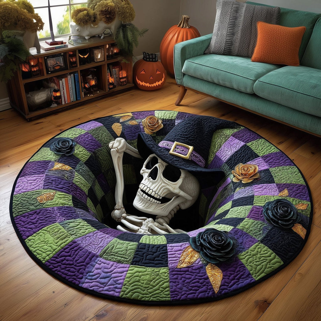 Haunted Bone Round Mat Rug - Nature Design | Serene Home Decor