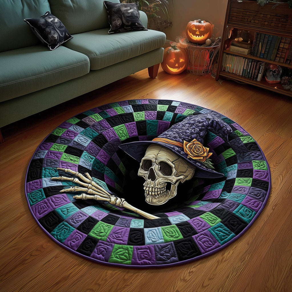 Haunted Bone Round Mat Rug - Nature Design | Serene Home Decor