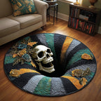 Haunted Bone Round Mat Rug - Nature Design | Serene Home Decor
