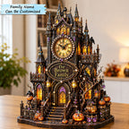 Haunted Clock Tower wooden block, laser-cut 3-layer wood