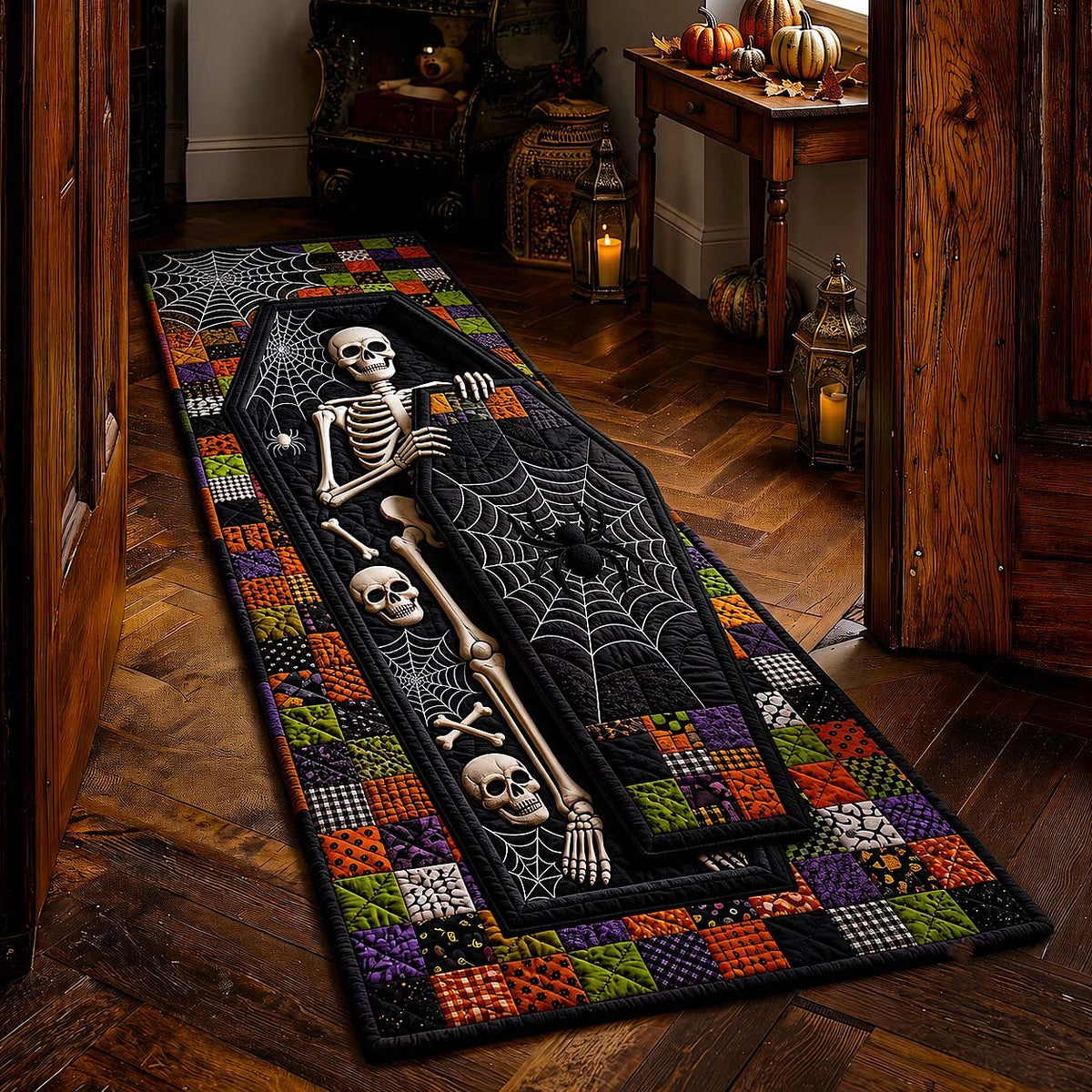Haunted Coffin Runner Rug - Nature Design | Serene Runner Rug