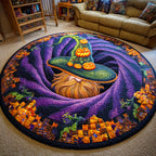 Haunted Gnome Round Mat Rug - washable non-slip printed rug