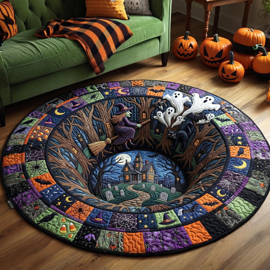 Haunted Halloween Round Mat Rug - Nature Design | Serene Home Decor
