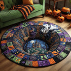 Haunted Halloween Round Mat Rug - Nature Design | Serene Home Decor