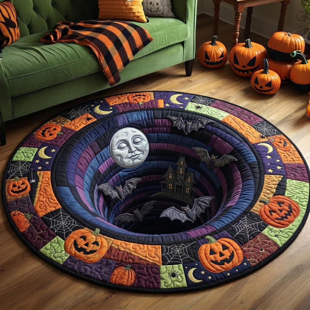 Haunted Halloween Round Mat Rug - Nature Design | Serene Home Decor