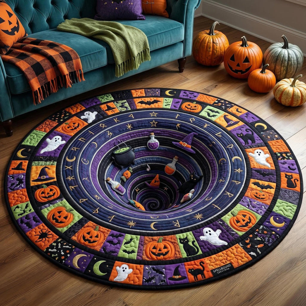 Haunted Halloween Round Mat Rug - Nature Design | Serene Home Decor