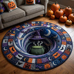 Haunted Halloween Round Mat Rug - Nature Design | Serene Home Decor