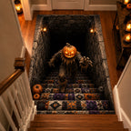 Haunted Harvest area rug in a living room