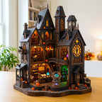 Haunted Manor wooden block, laser-cut 3-layer wood