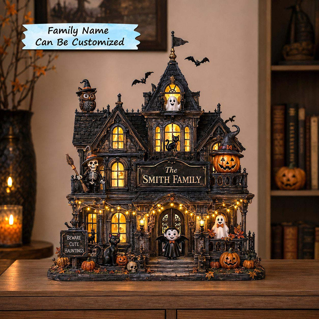 Haunted Mansion Family wooden block, laser-cut 3-layer wood