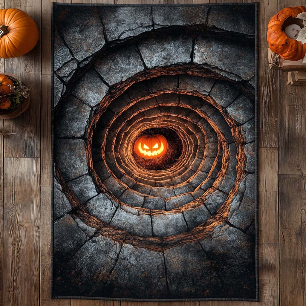 Haunted Path area rug in a living room