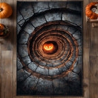 Haunted Path area rug in a living room