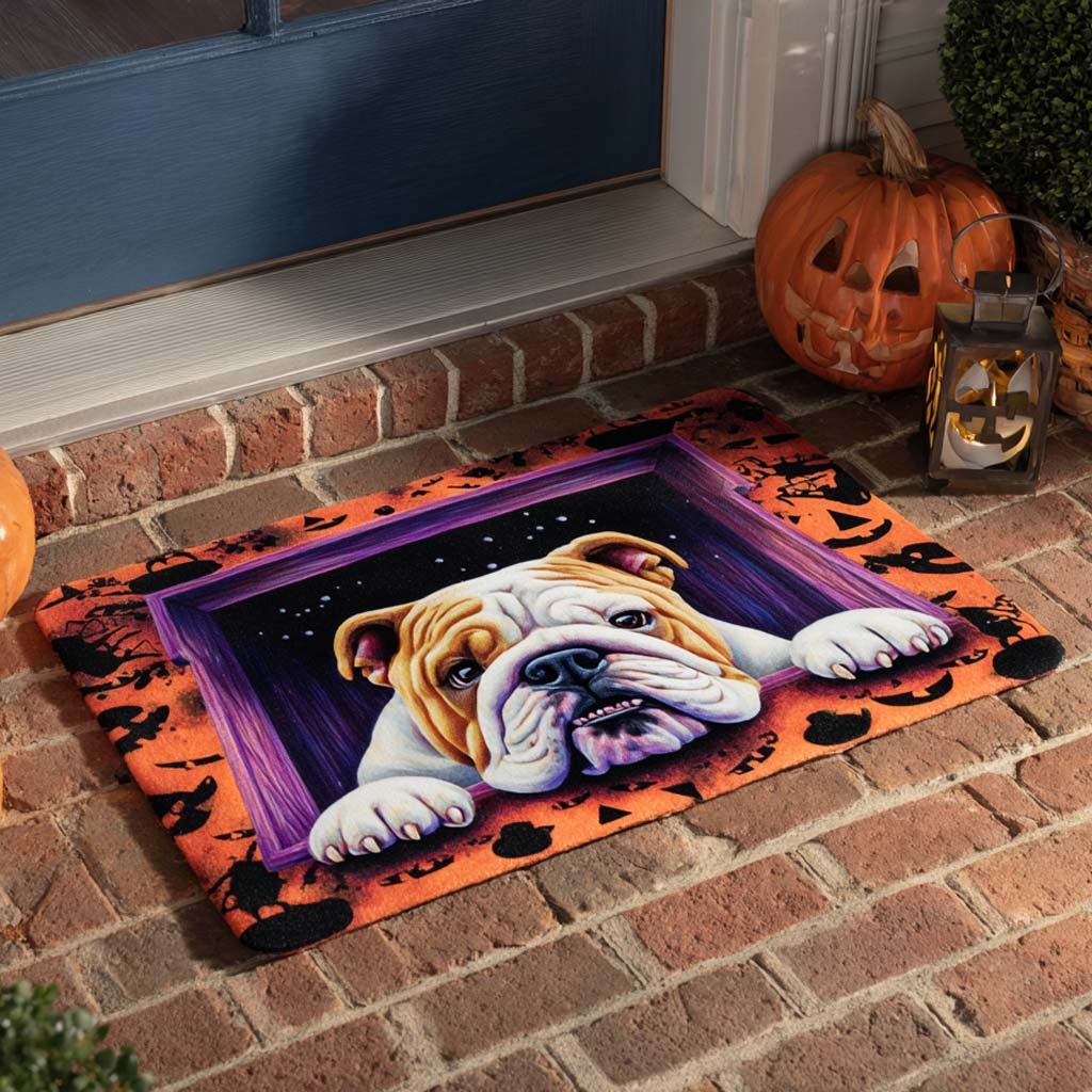Haunted Pit Bulldog Doormat - Cute Animal Design | Printed Welcome Doormat