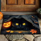 Haunted Pumpkin Cloak Doormat - Seasonal Holiday Design | Printed Welcome Doormat