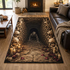 Haunted Rift area rug in a living room