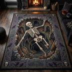 Haunted Skeleton area rug in a living room
