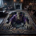 Haunted Skeleton area rug in a living room