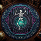 Haunted Skeleton Round Mat Rug - Nature Design | Serene Home Decor