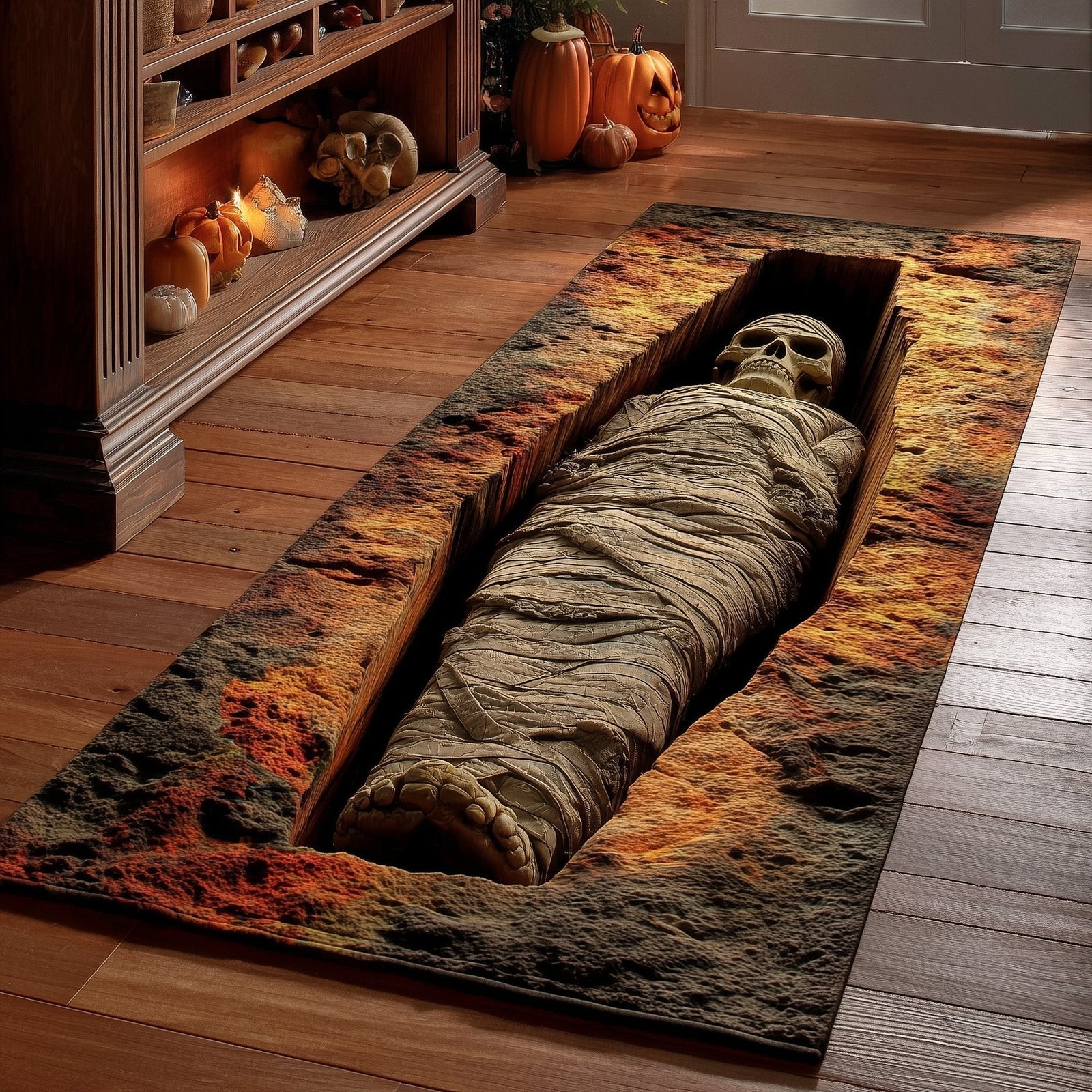 Haunted Tomb Runner Rug - Nature Design | Serene Runner Rug