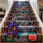 Haunted Village Runner Rug - Nature Design | Serene Runner Rug - washable non-slip printed rug