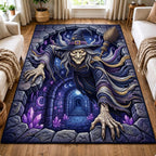 Haunted Witch area rug in a living room