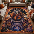 Haunted Witch area rug in a living room