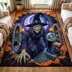 Haunted Witch area rug in a living room