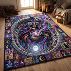 Haunted Witch area rug in a living room