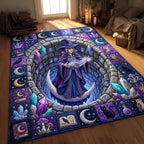 Haunted Witch area rug in a living room