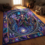 Haunted Witch area rug in a living room