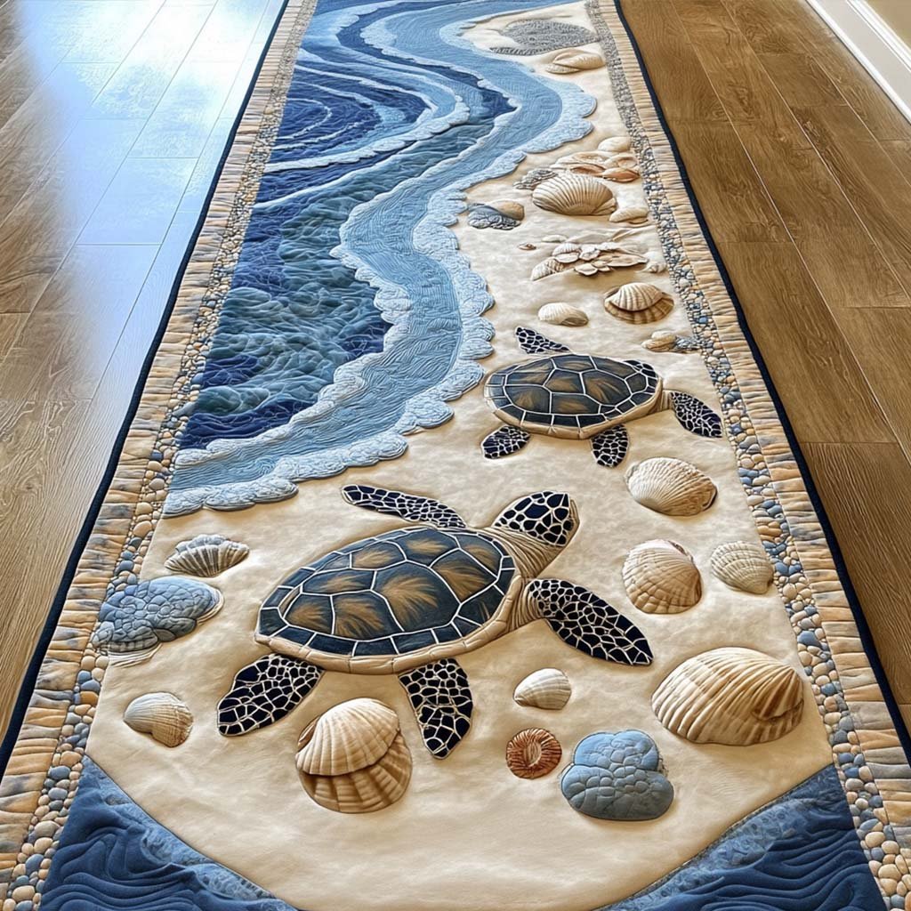 Hawaiian Honu Runner Carpet Runner Rug - Cute Pet Design | Animal Printed Runner Rug