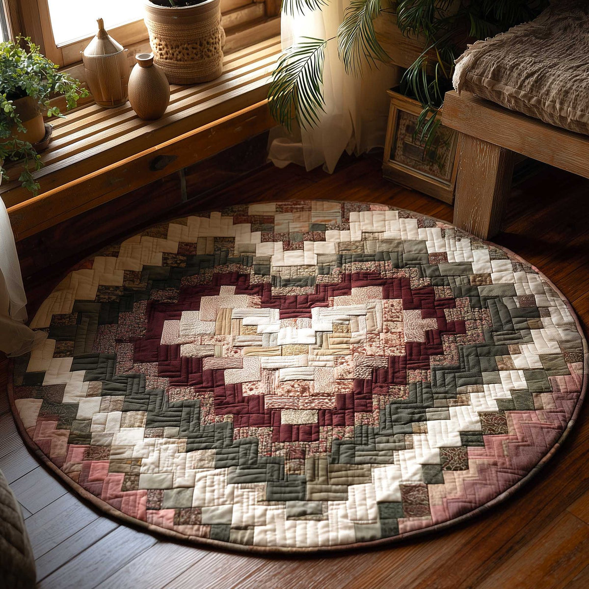 Heartloom Round Mat Rug - Nature Design | Serene Home Decor