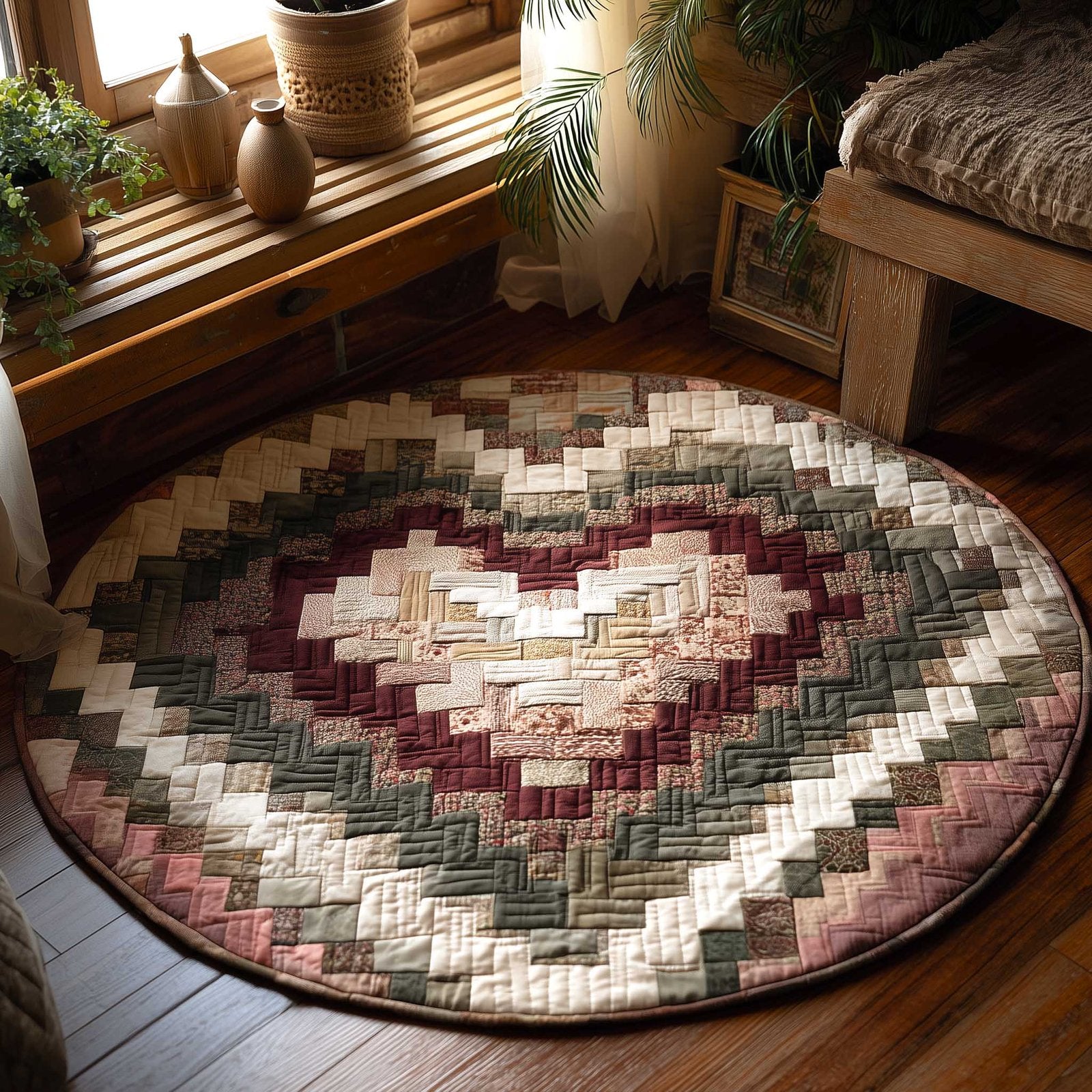 Heartloom Round Mat Rug - Nature Design | Serene Home Decor