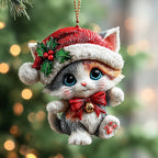 Heartwarming Kitty Bell Christmas Ornament
