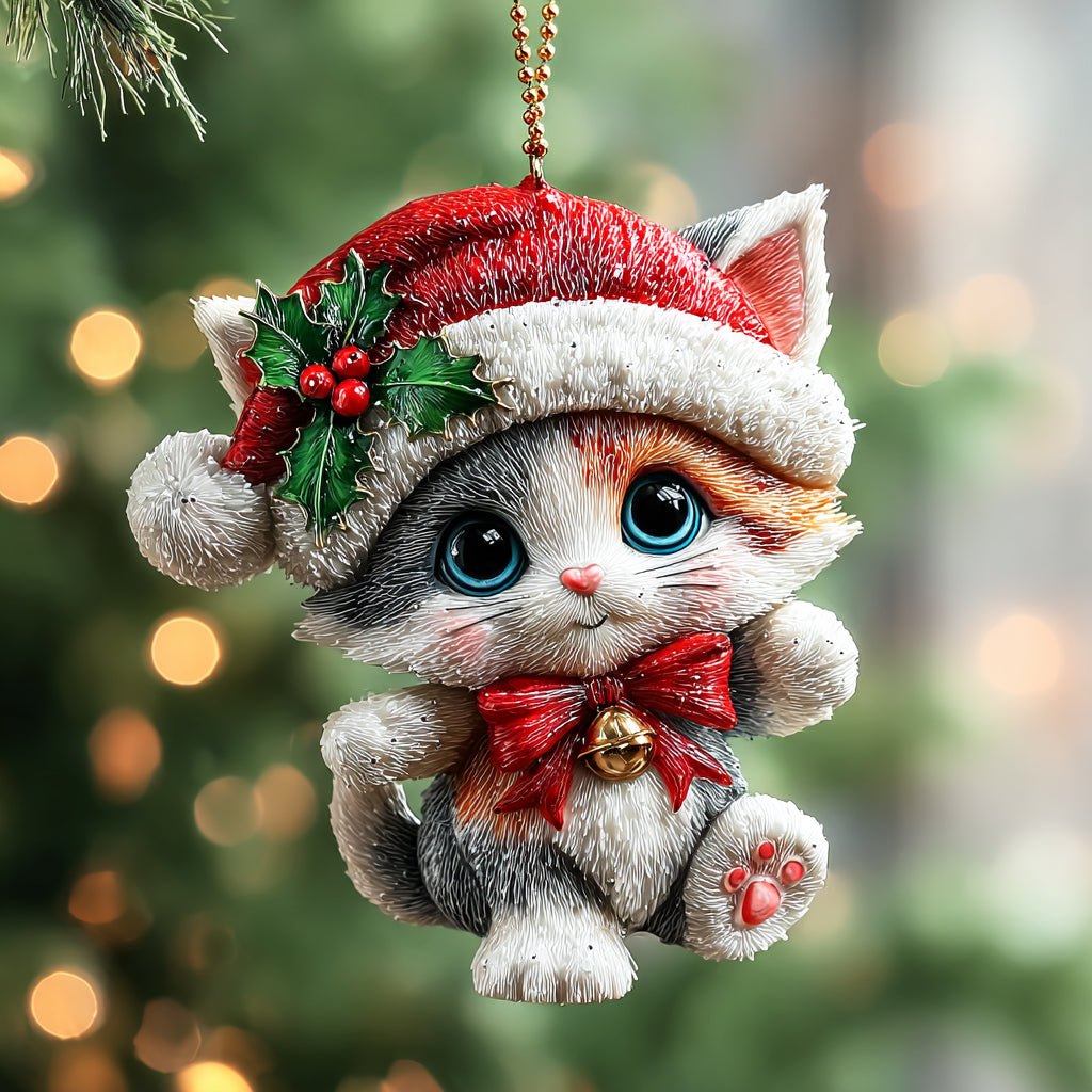 Heartwarming Kitty Bell Christmas Ornament