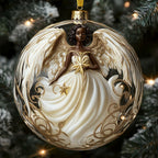Fluttering Orange Butterfly Christmas Ornament