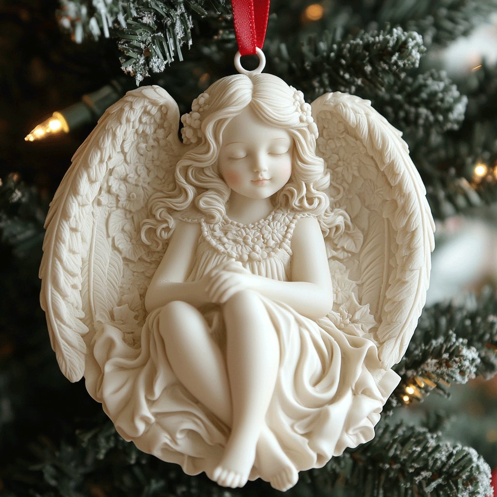 Floral White Horse Dream Christmas Ornament
