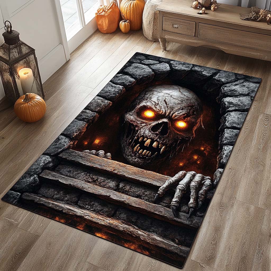 Hellgate Glow area rug in a living room