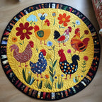 Hen Haven Round Mat Rug - Nature Design | Serene Home Decor
