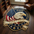 Heritage Eagle Custom Shape Area Rug - Cute Animal Design | Die-Cut Non-Slip Rug - washable non-slip printed rug