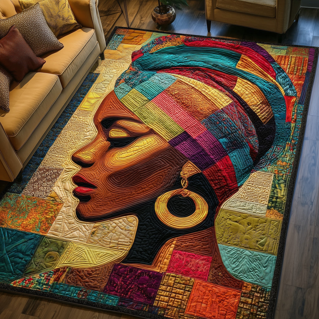 Heritage Flame area rug in a living room