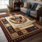 Heritage Patch area rug in a living room