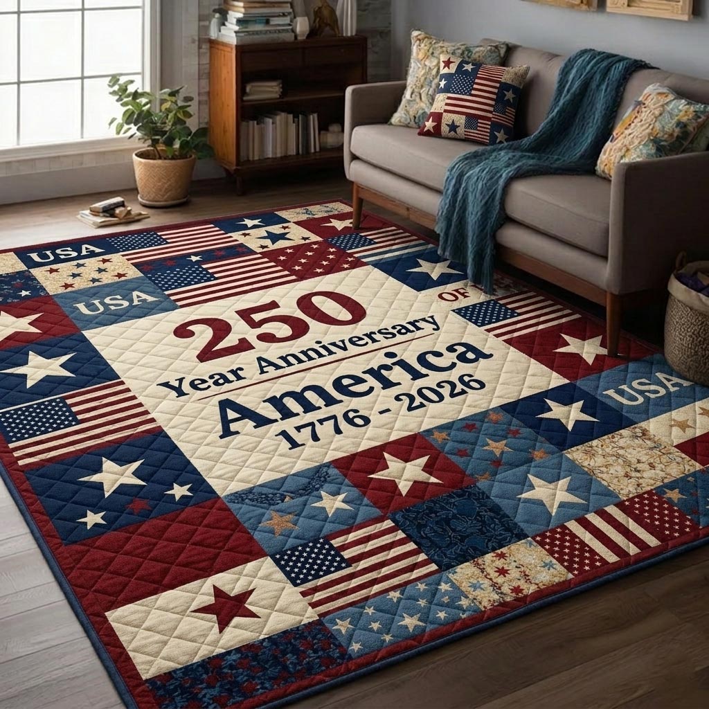 Heritage Patch area rug in a living room