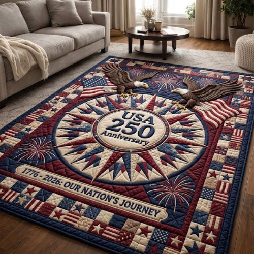 Heritage Patch area rug in a living room