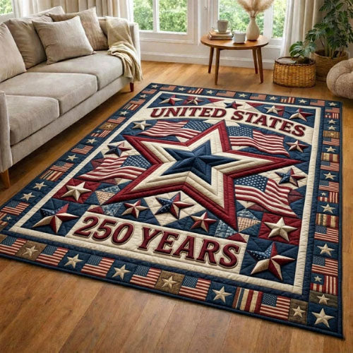 Heritage Patch area rug in a living room