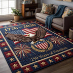 Heritage Patch area rug in a living room